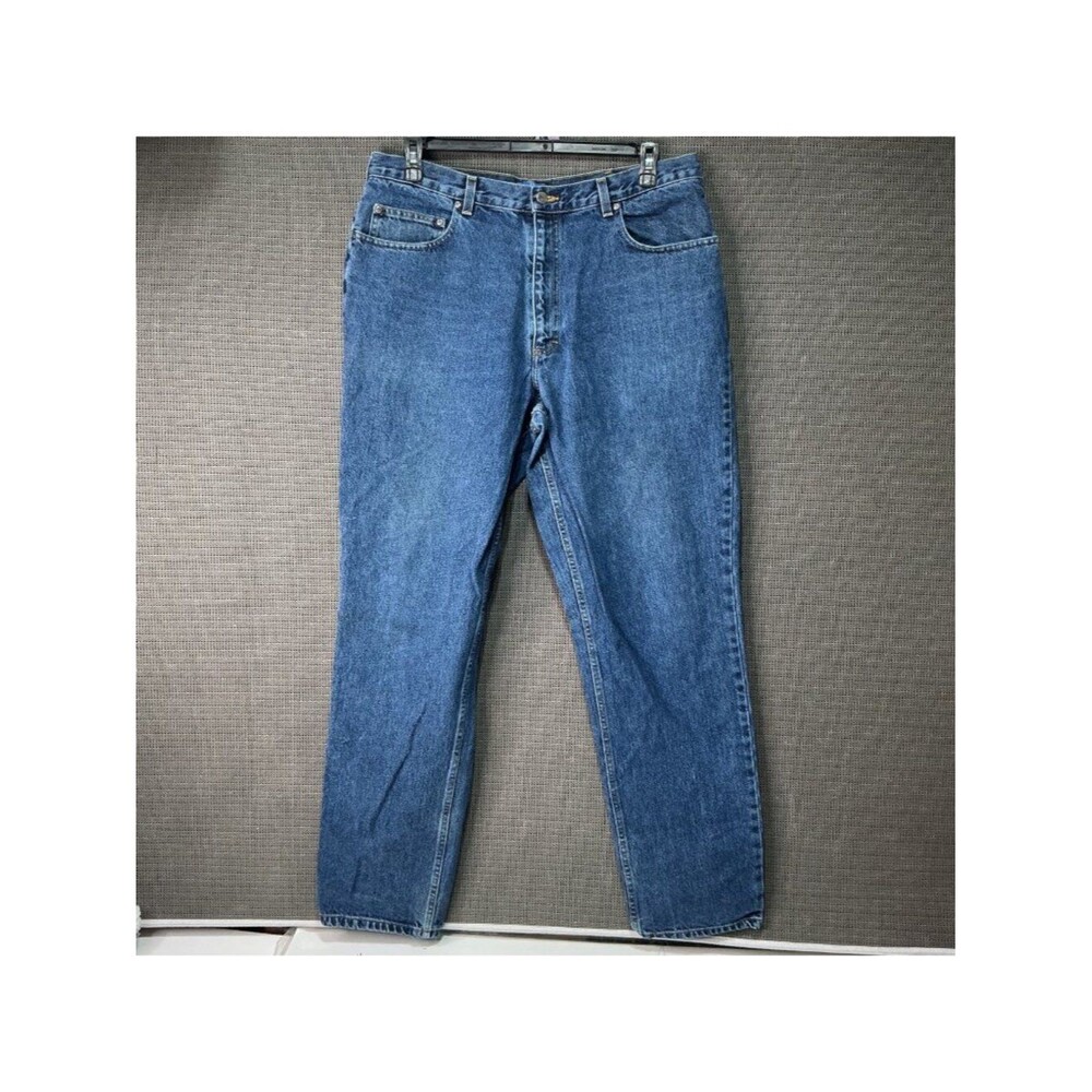 D Blues Mens 38x34 Relaxed Fit Blue Jeans 100% Cotton Classic Straight Leg Denim